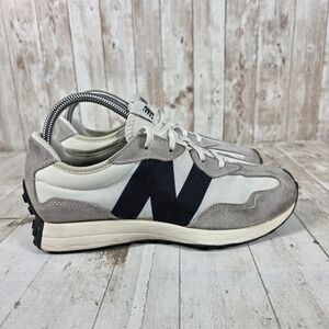 New Balance 327 Sea Salt Black Grey Suede Sneakers GS327FE Womens 7.5 / Boys 6